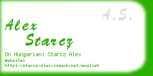 alex starcz business card